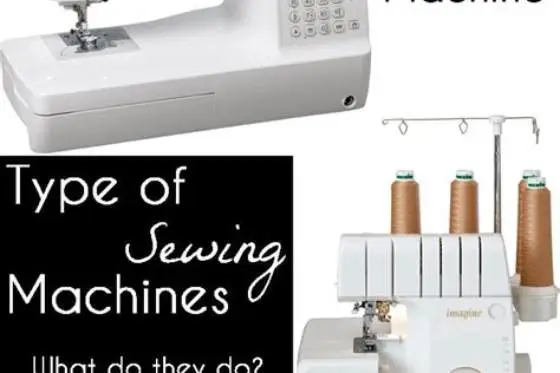 three sewing machines showing serger, coverstitch, and overlock stitches