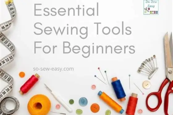 basic sewing tools laid out on a wooden table