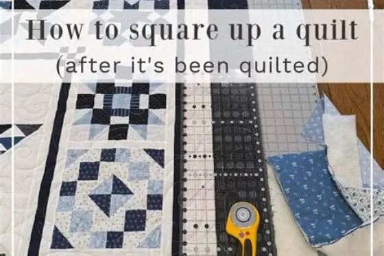 quilt block being measured and trimmed on cutting mat