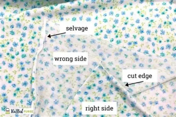 hands holding fabric showing right and wrong sides