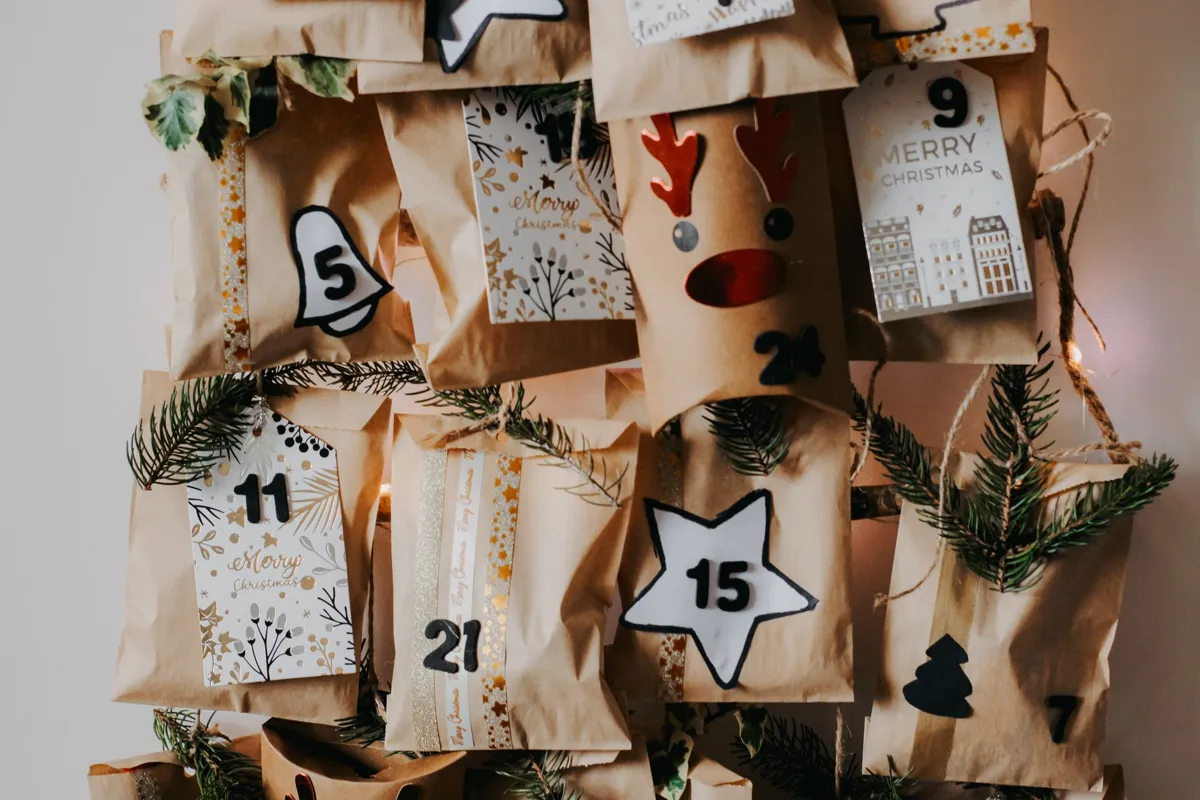 Handmade fabric advent calendar