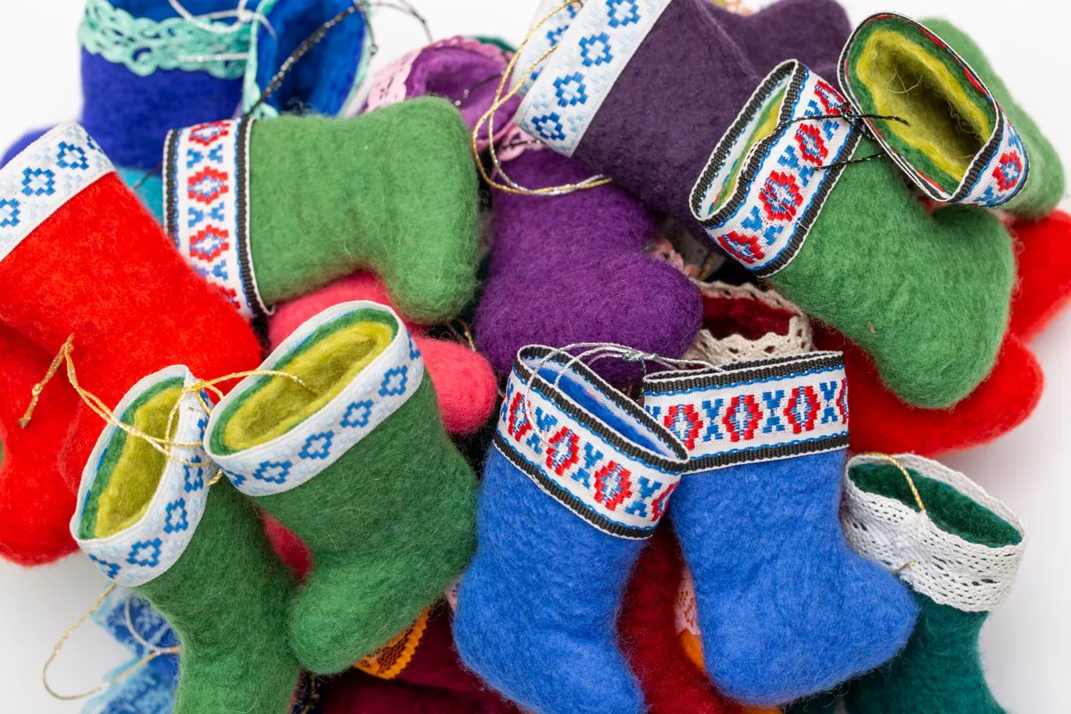 Handmade felt Christmas ornaments