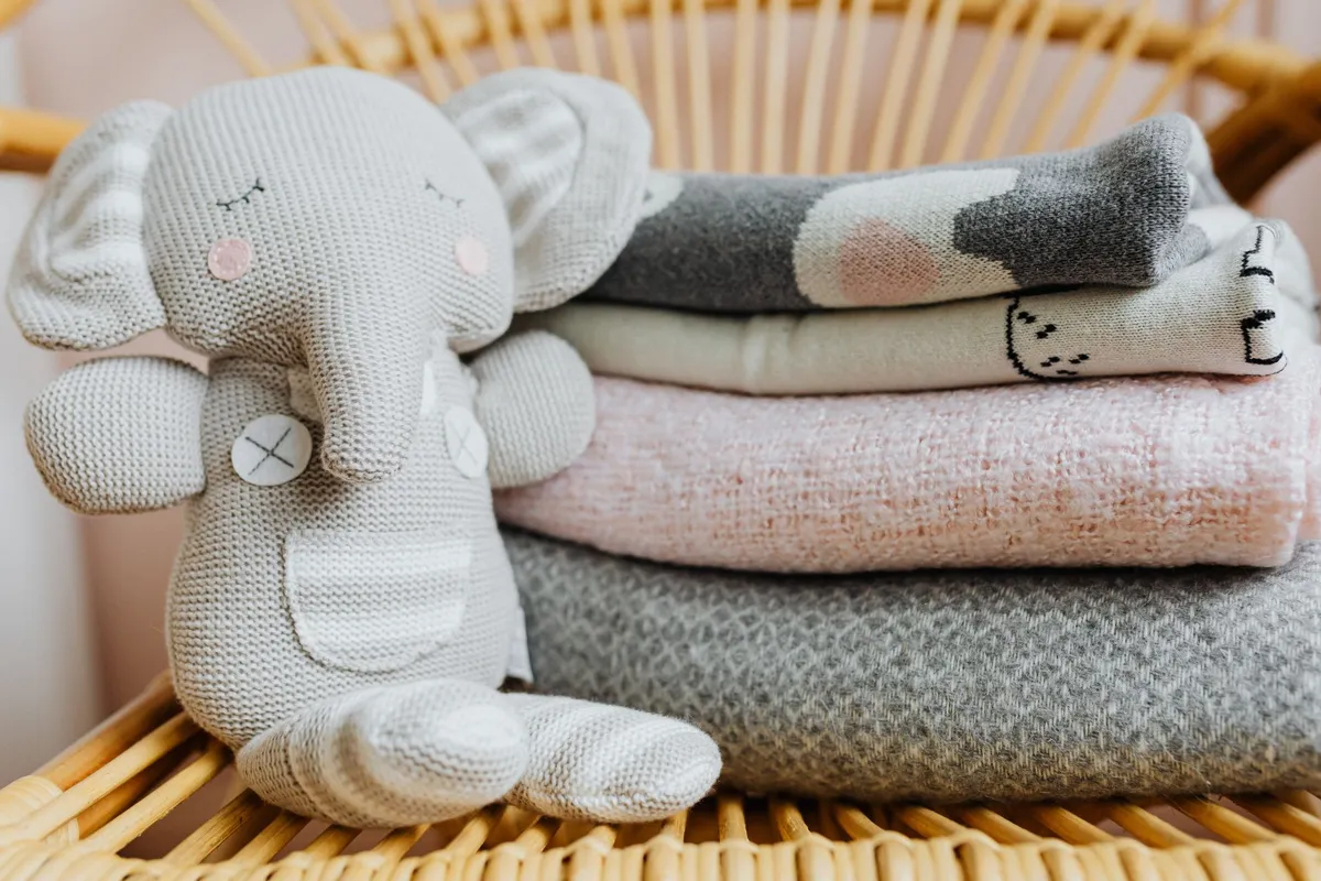 Soft baby cloth with a cotton print