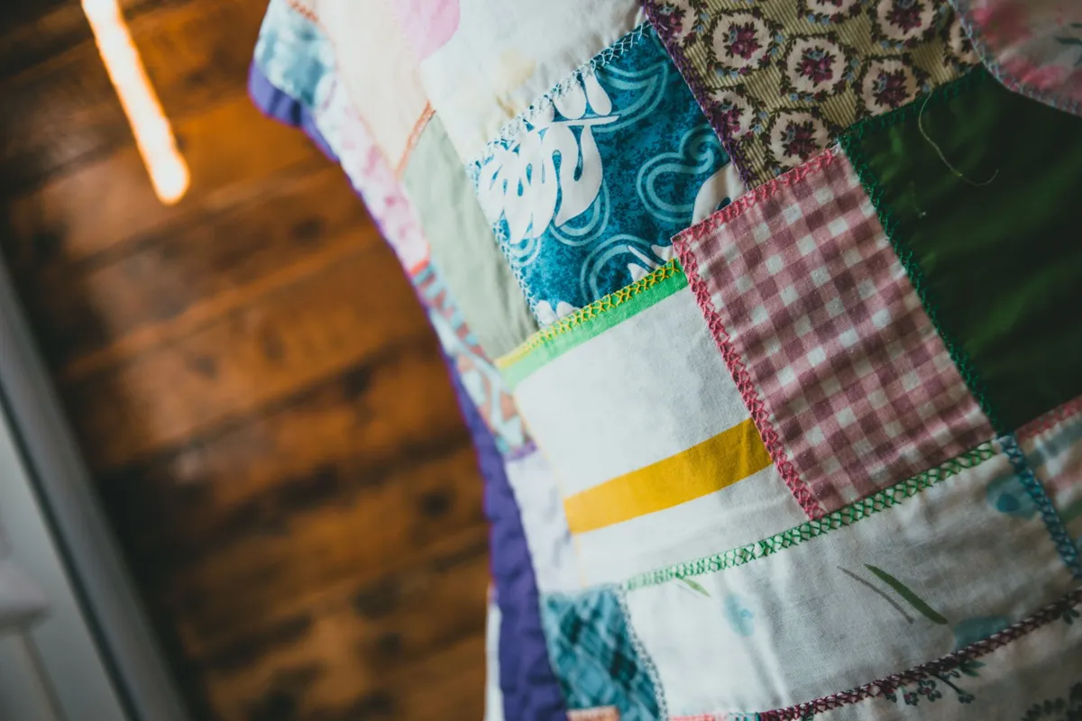 Colorful patchwork quilt
