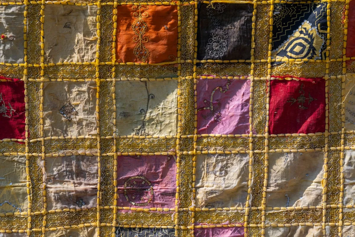 Colorful modern quilt