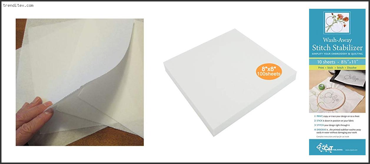Top 10 Best Stabilizer For Tshirt Hand Embroidery [2022] Trendi Tex